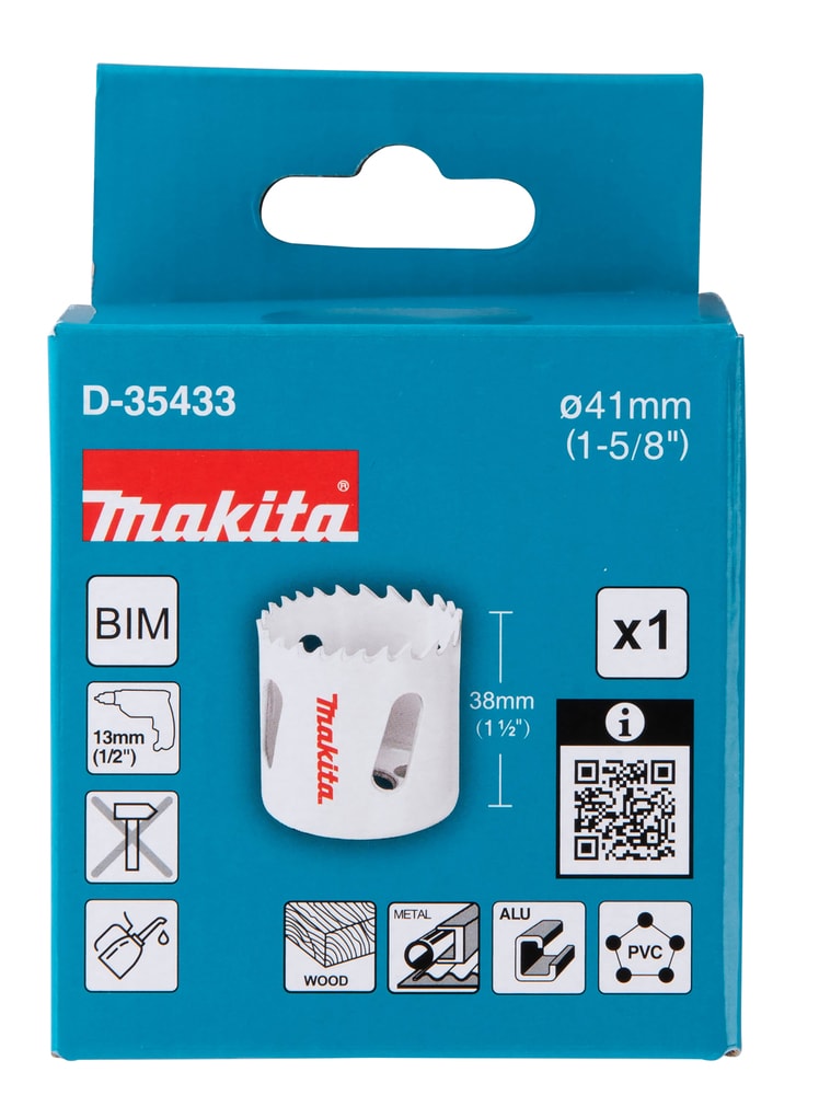 Makita D-35433 BiM穿孔鋸41MM 包裝正面