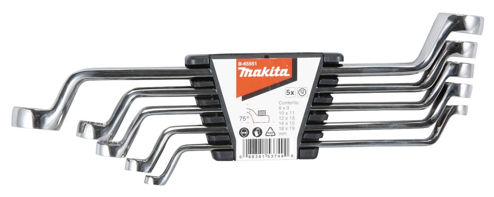 Makita 牧田 B-65551 雙頭閉口扳手(5件裝)