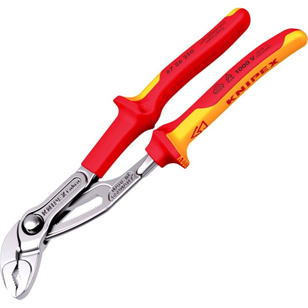 KNIPEX 87 26 250 Cobra 絕緣柄水泵鉗(四分之三側面)