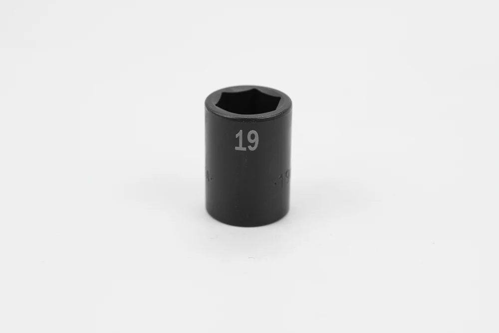 旗牌 1/2" 6角衝擊套筒 19mm(正面)
