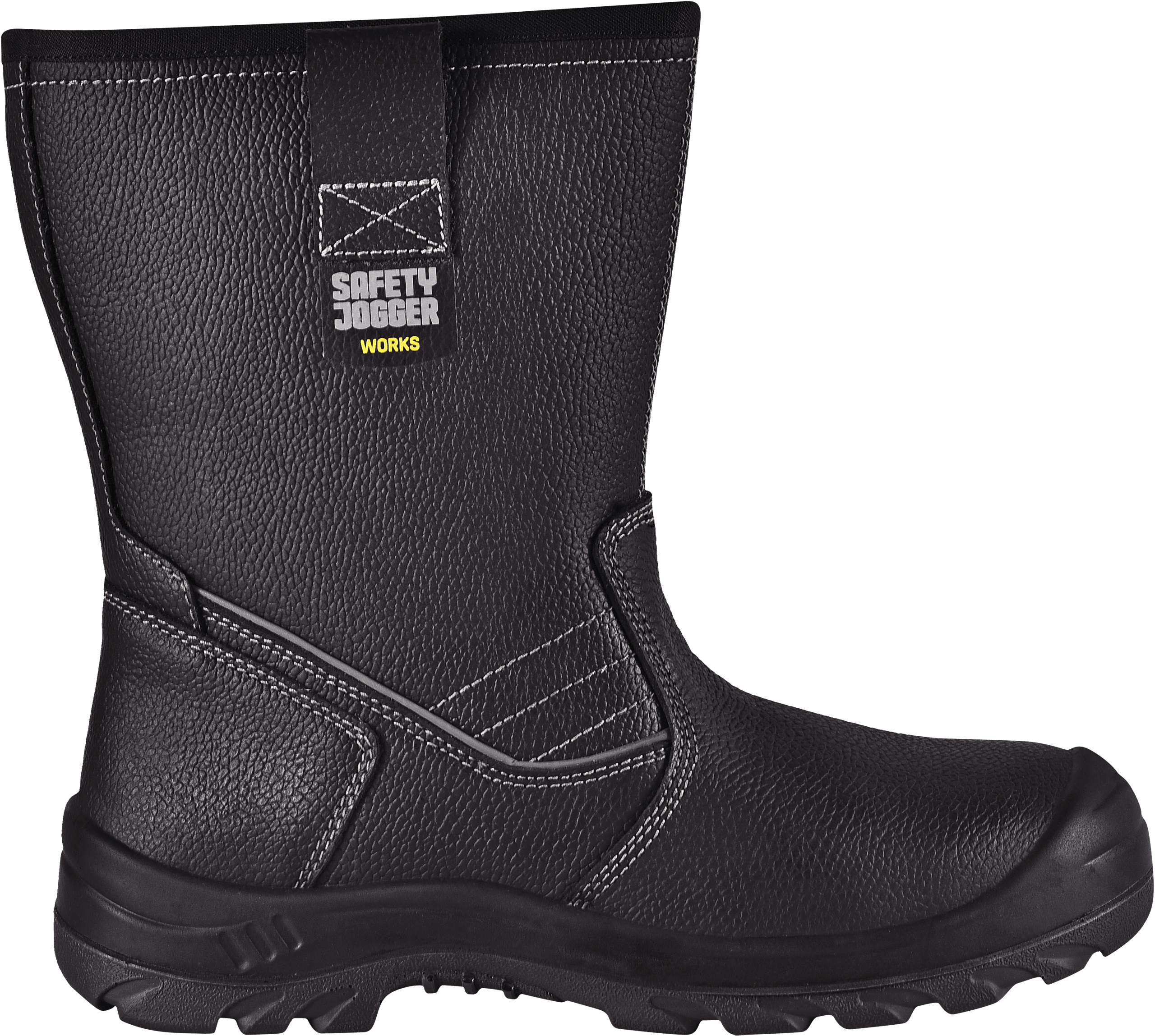 SAFETY JOGGER BESTBOOT2 黑色牛皮安全鞋(斜側面)