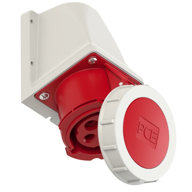 PCE 1242 工業防水掛牆插座 32A 400V 4針 IP67(三側面)