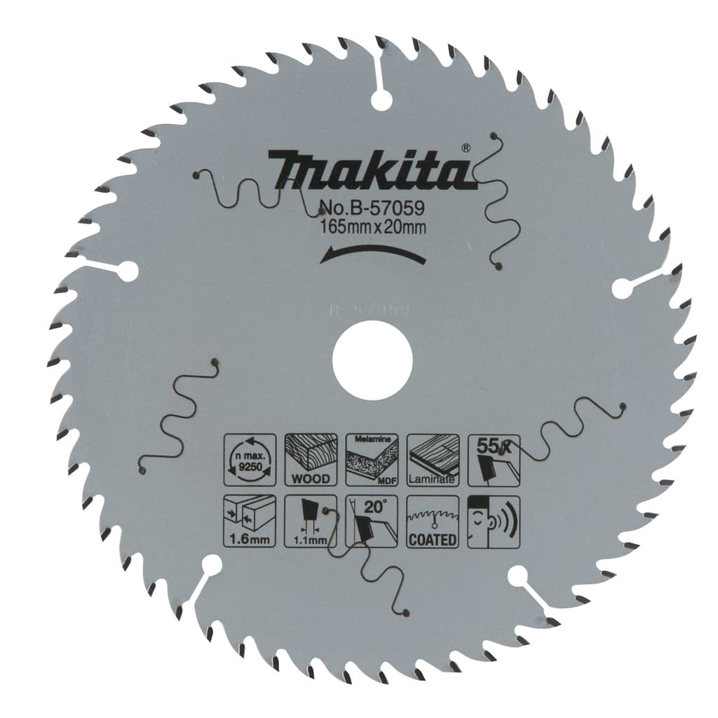 Makita 牧田 B-57059 硬質合金鋸片165X20X55齒-SP600D