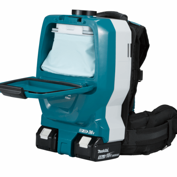 Makita 牧田 DVC265ZX5U 集塵機打開集塵倉展示集塵袋及濾網位置的細節圖