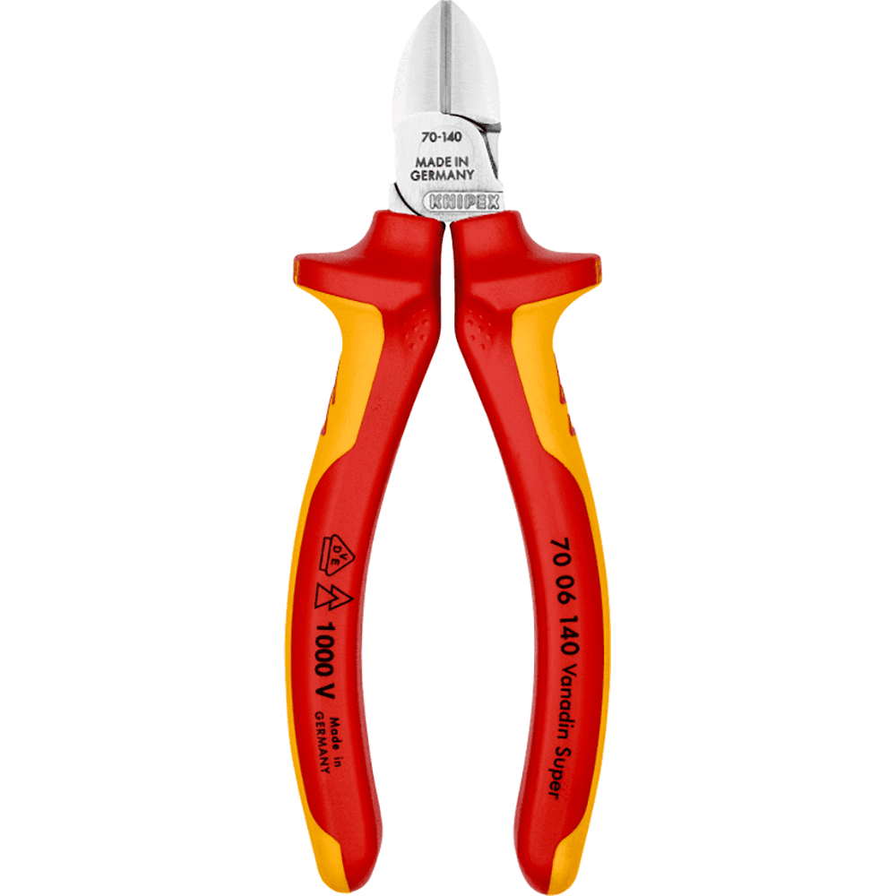 KNIPEX 絕緣柄 斜咀鉗 140mm