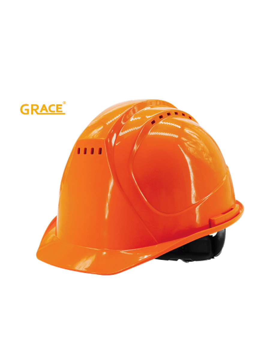 GRACE GR026A 透氣安全帽(橙色,三側面)
