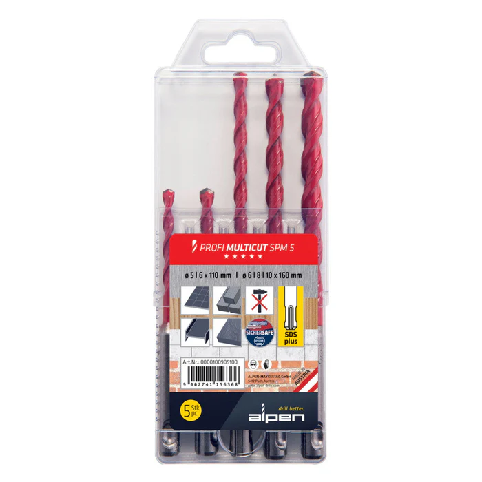 Alpen PROFI Multicut SPM 5 鑽咀套裝(正面)