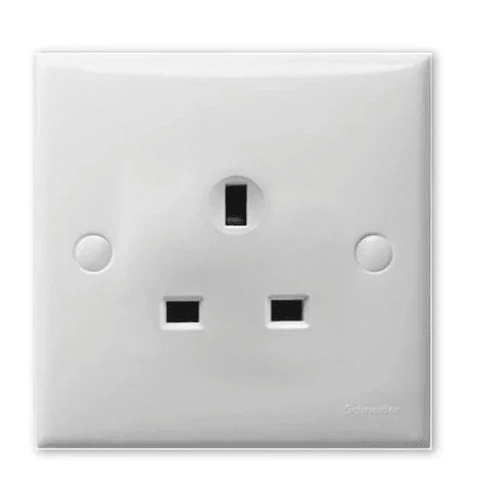 Schneider Electric E426_WE_C5 白色 13A 單位連保護門插座
