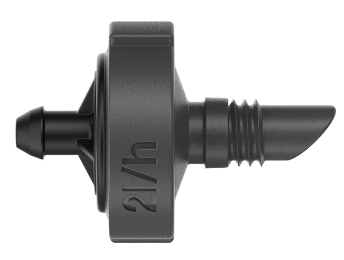 GARDENA 13302-20 2 L/h 壓力補償式尾端滴頭側視產品圖