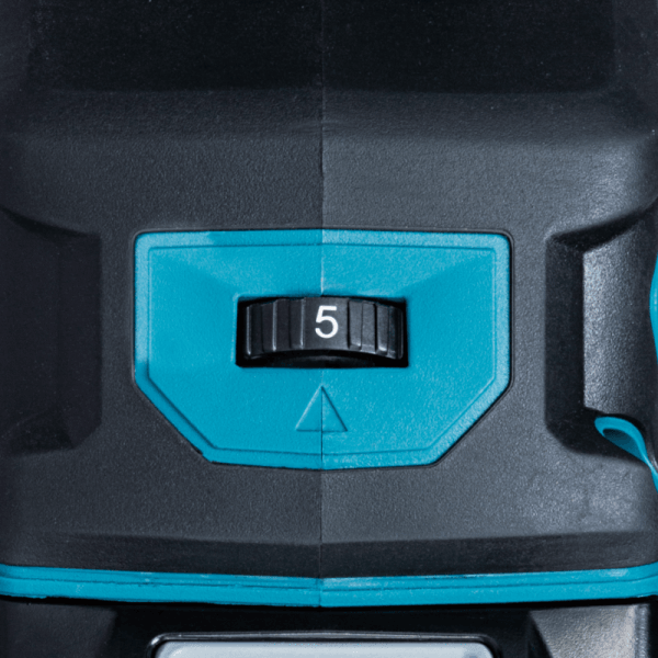 Makita BS002GZ 機身上的無段變速調校旋鈕特寫
