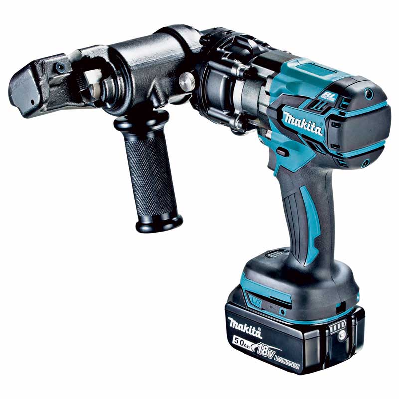 Makita 牧田 DSC121Z 充電鋼筋切斷機斜側角度圖(圖中電池只作示意)
