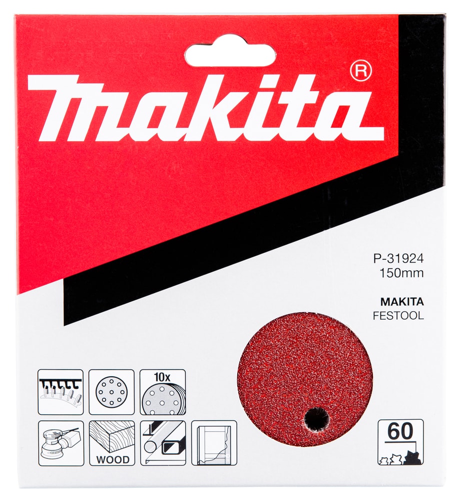 Makita P-31924 砂光碟 Φ150mm G60 包裝(正面)