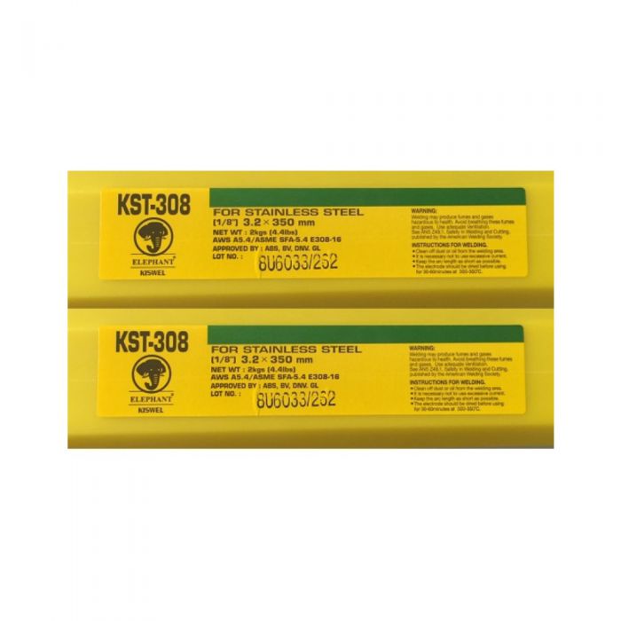 KISWEL KST-308L 不銹鋼焊枝包裝標籤(正面)