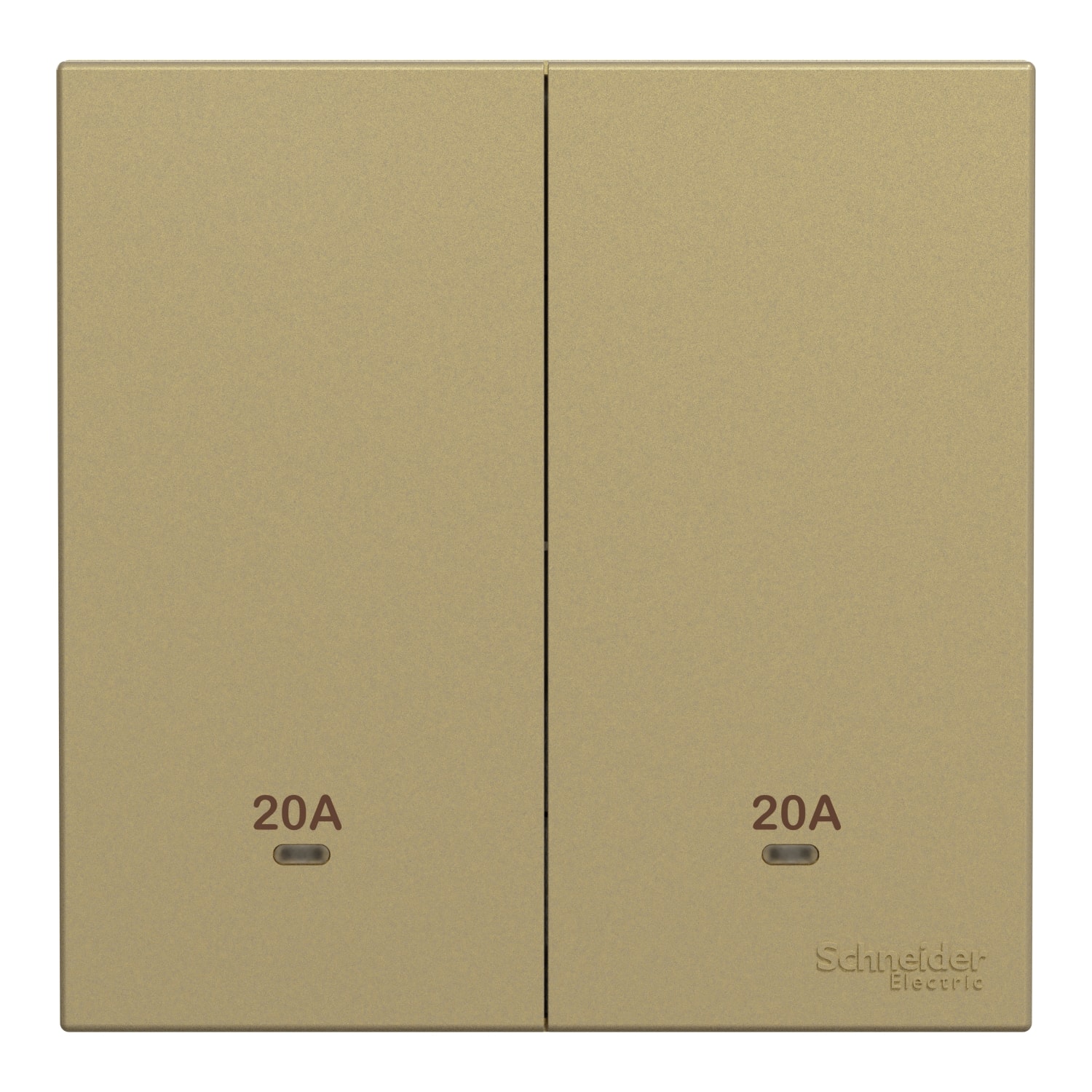 Schneider 施耐德 AvatarOn C 奐然 20A 兩位雙極開關掣連LED指示燈(沉醉金)