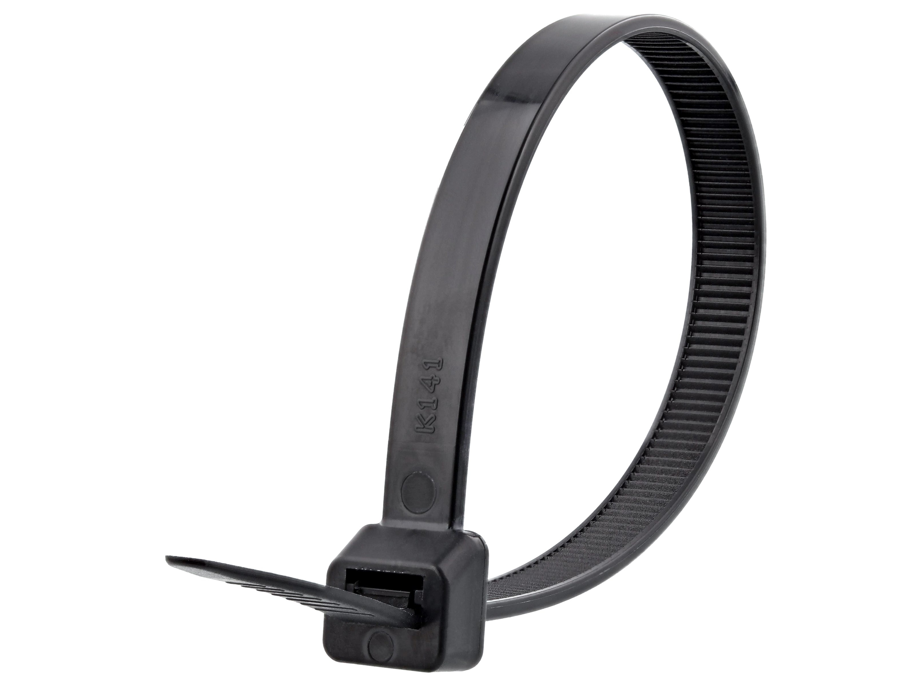 T-LOCK 0848B 尼龍索帶 8" (200mm) x 4.8mm 黑色(三側面)