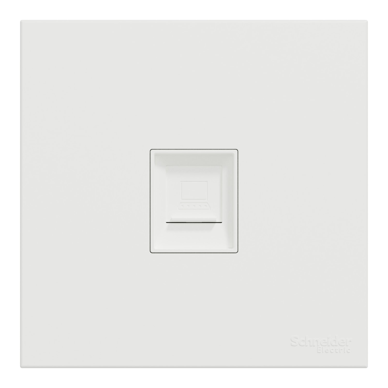 Schneider 施耐德 AvatarOn C 奐然 單位RJ45 6類數據插座, Keystone面板備防塵活門(搪瓷白)