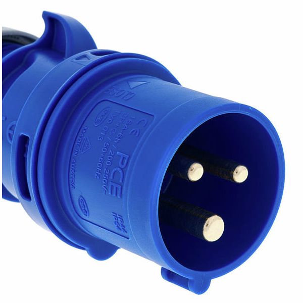 PCE 013 工業防水插頭 16A 220V 3針 IP44(插針細節)