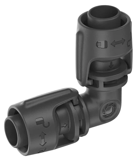 德國 GARDENA 13202-20 13毫米(1/2吋)L形接頭 2件裝白底產品圖