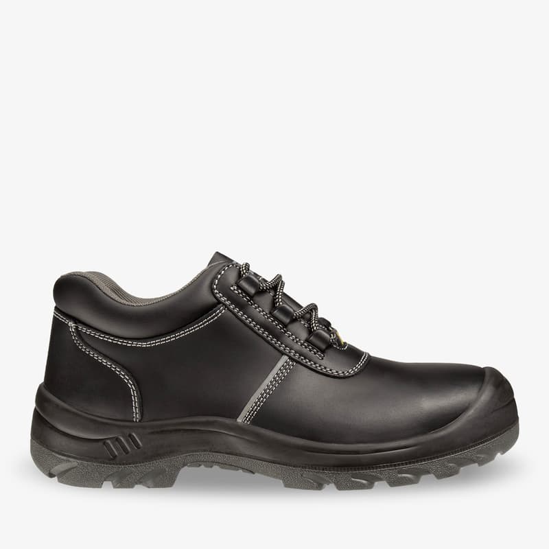 AURA Black Leather Safety Shoe (S3S)