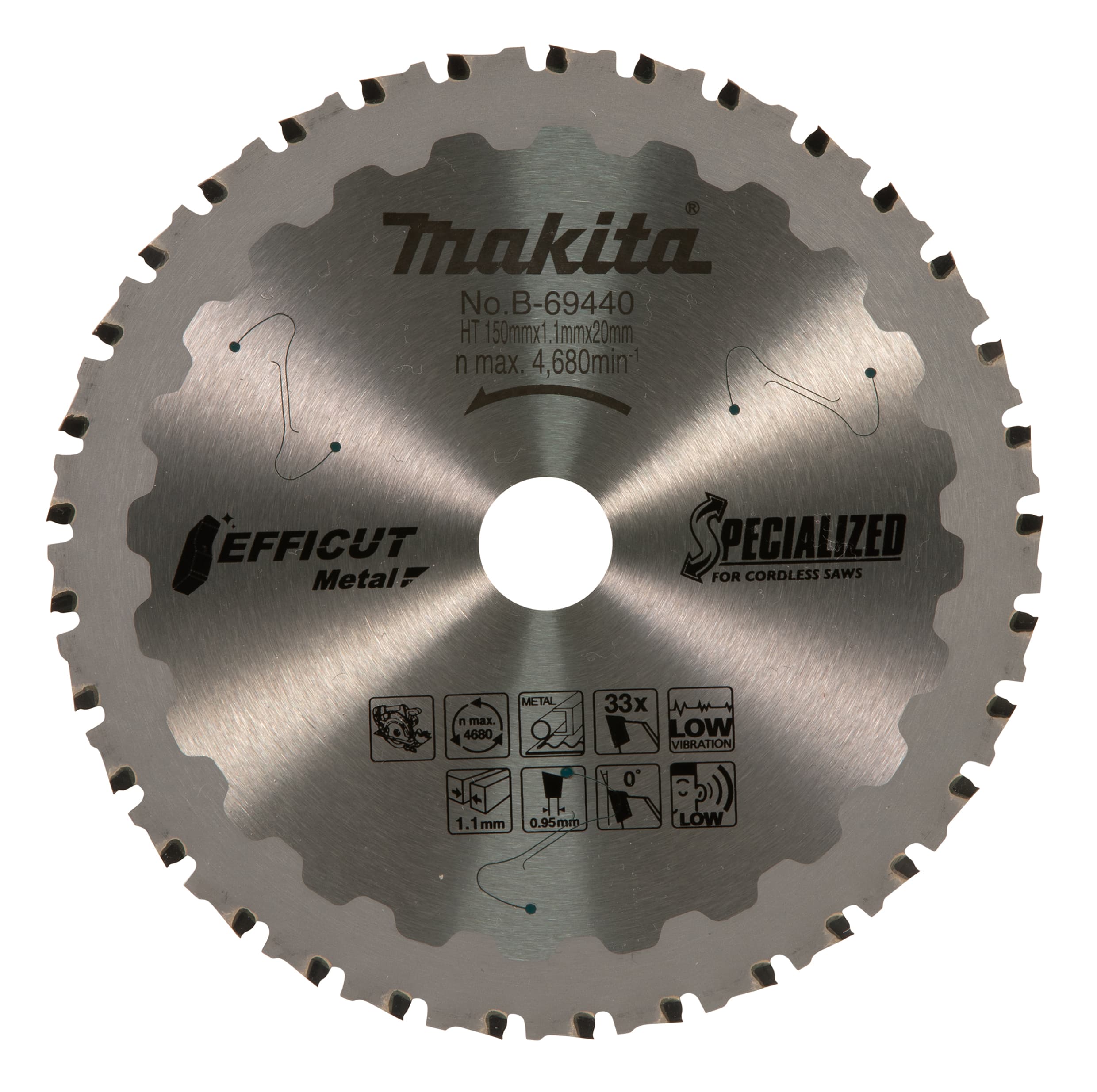 Makita 牧田 B-69440 硬質合金鋸片150X20X33T