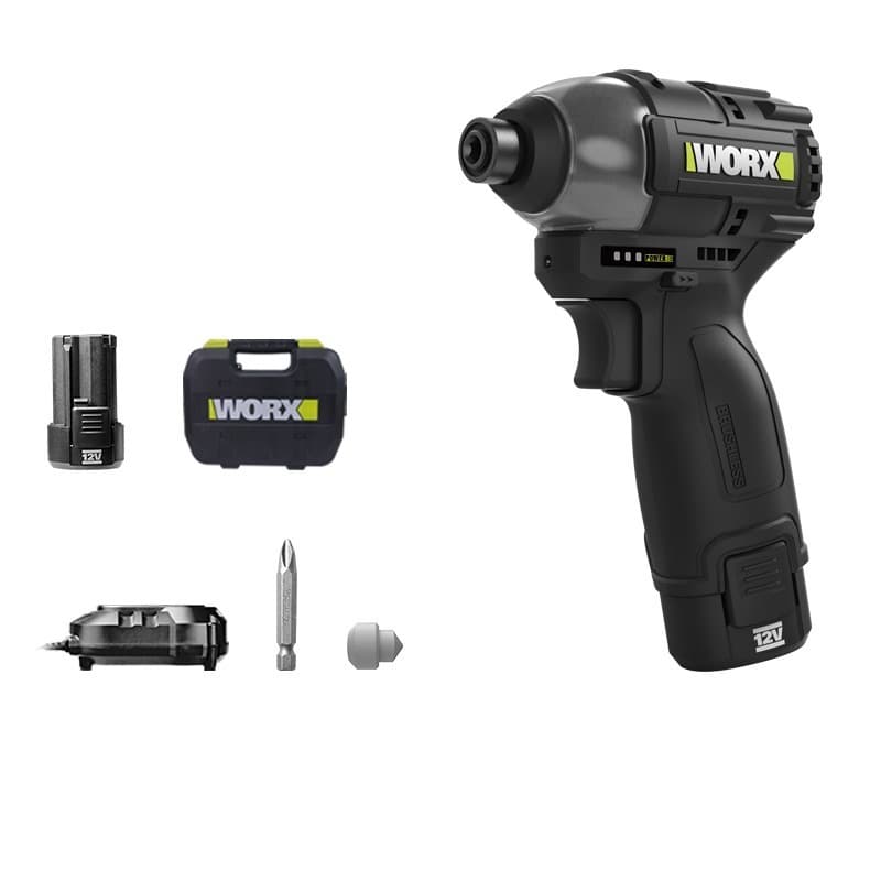 WORX WE203 12V 140N·m Brushless Impact Driver with 2 x 2.0Ah Batteries