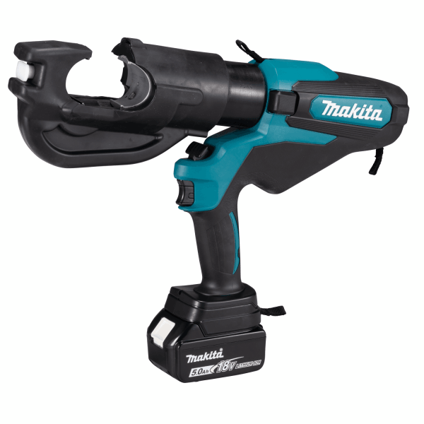 Makita 牧田 DTC302ZK 18V 充電式壓接機主機側面全貌(圖中電池只作示意,並不隨機附送)