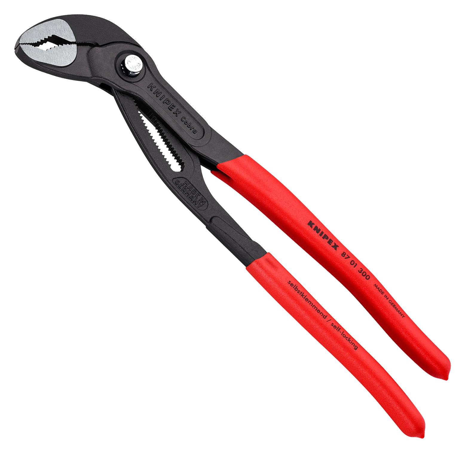 KNIPEX Cobra 87 01 300 水泵鉗(三 quarter 視角)