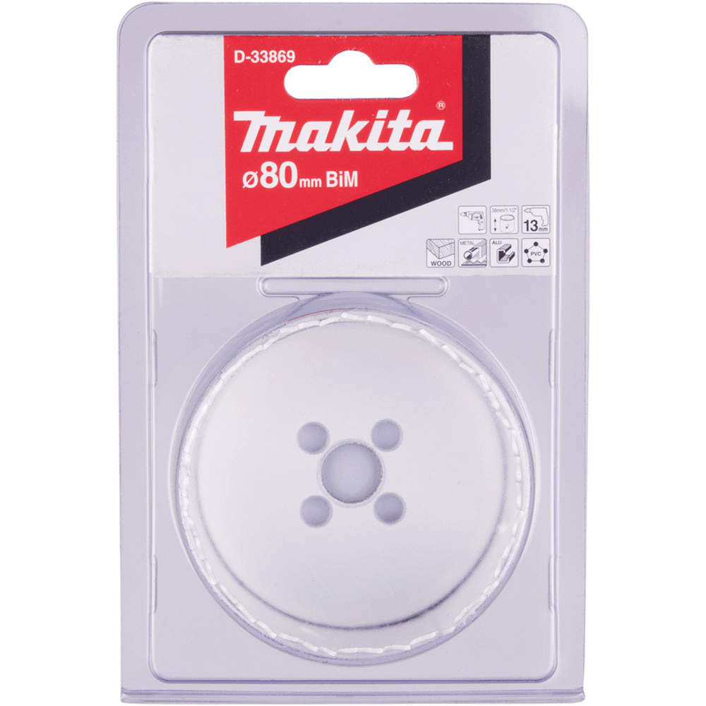 Makita D-33869 80mm BiM穿孔鋸(包裝)