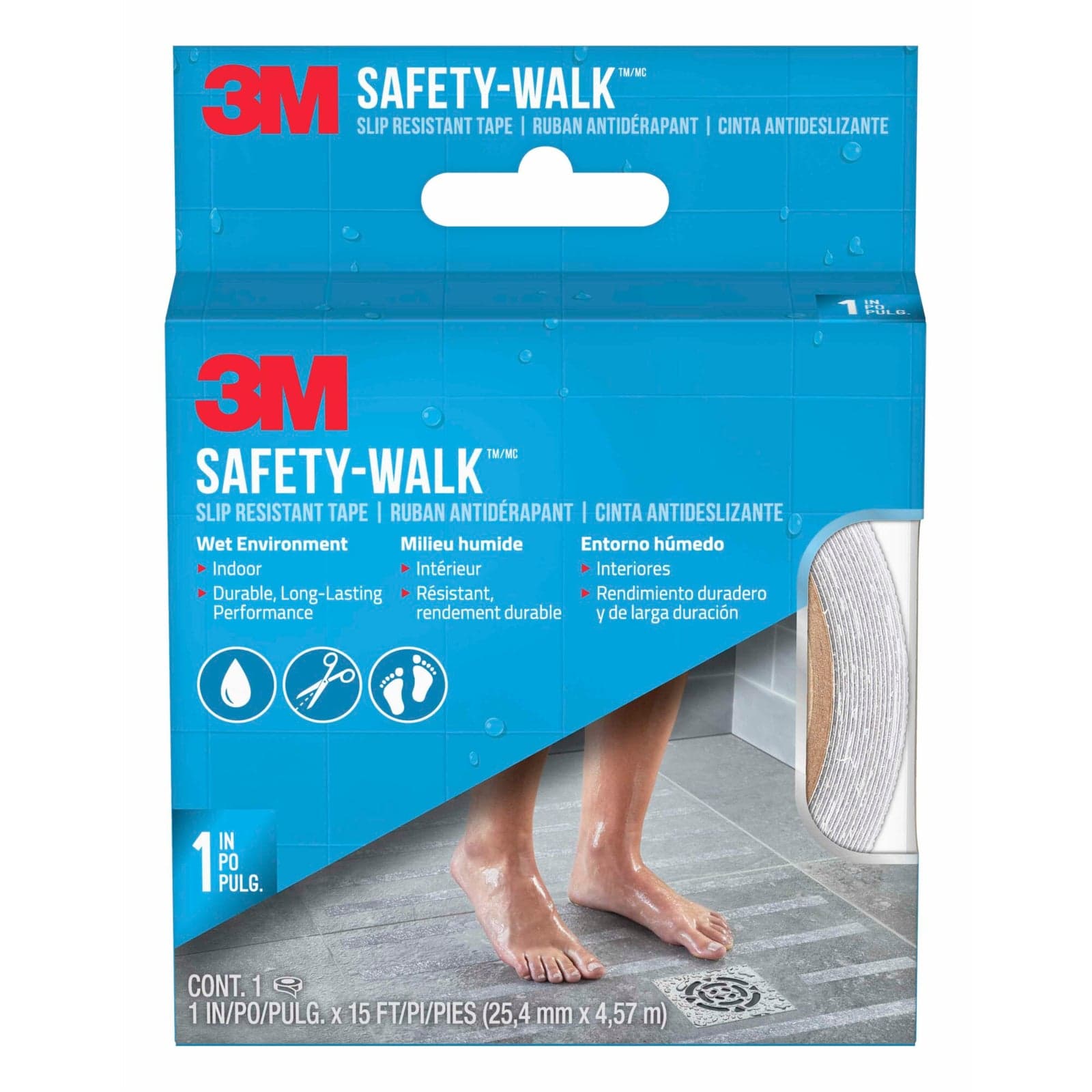 3M 220C-R1 Safety-Walk 浴缸安全防滑貼 透明 1吋 x 15呎