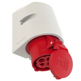 PCE 114-6 工業掛牆插座 16A 400V 4針 IP44