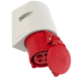 PCE 124-6 工業掛牆插座 32A 400V 4針 IP44