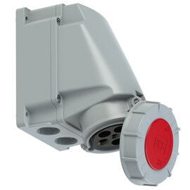 PCE 135-6 工業掛牆插座 63A 400V 5針 IP67