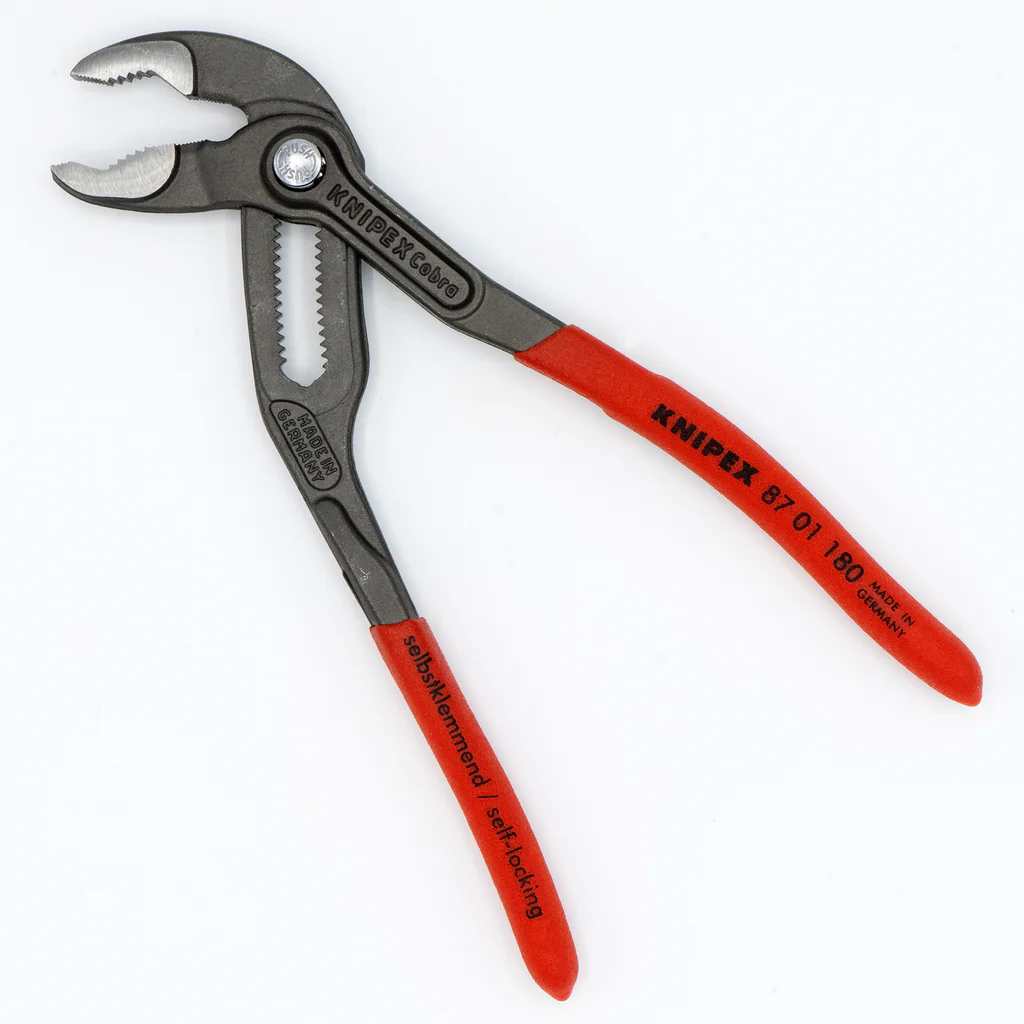 KNIPEX 87 01 180 Cobra 快速調教水泵鉗 180mm(四分之三側面)