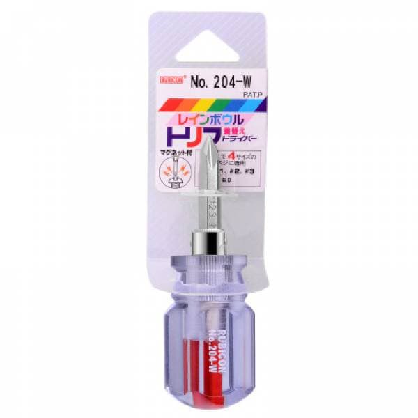 Rainbow dual-purpose screwdriver (+/-) 1.5"