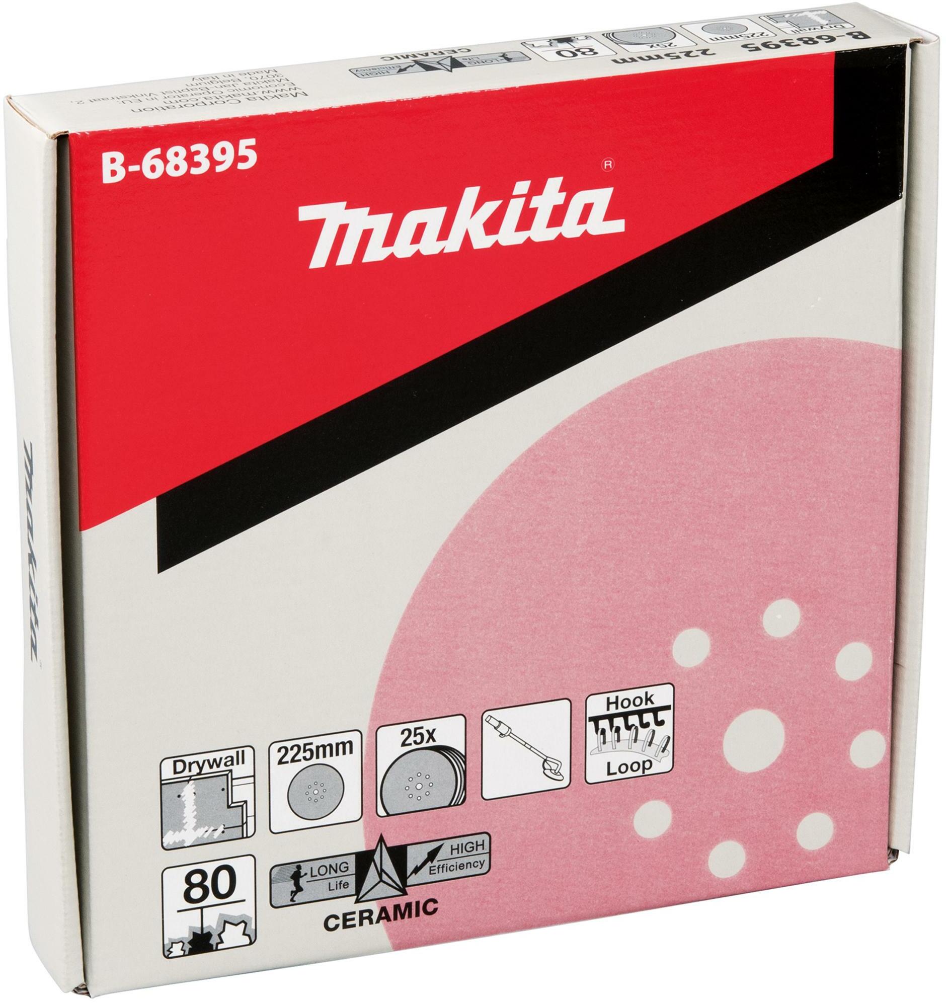 Makita B-68395 砂光碟225MM G80 包裝盒(正面)