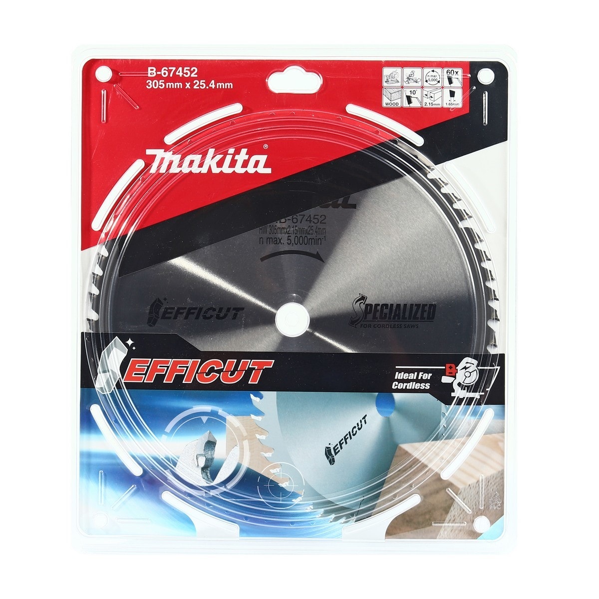 Makita B-67452 硬質合金鋸片(包裝正面)