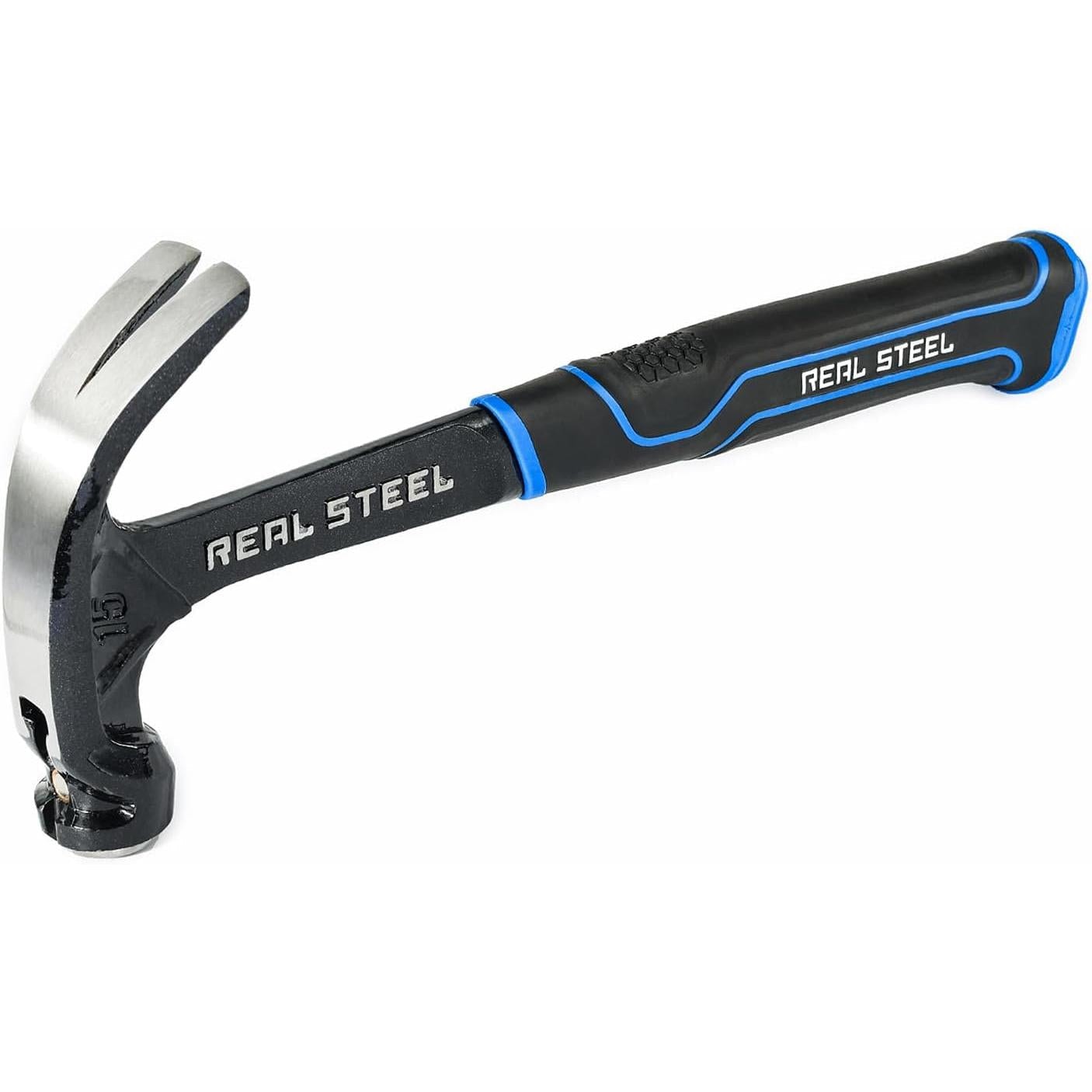 REAL STEEL 0516 15盎司包膠柄羊角鎚(三側面)