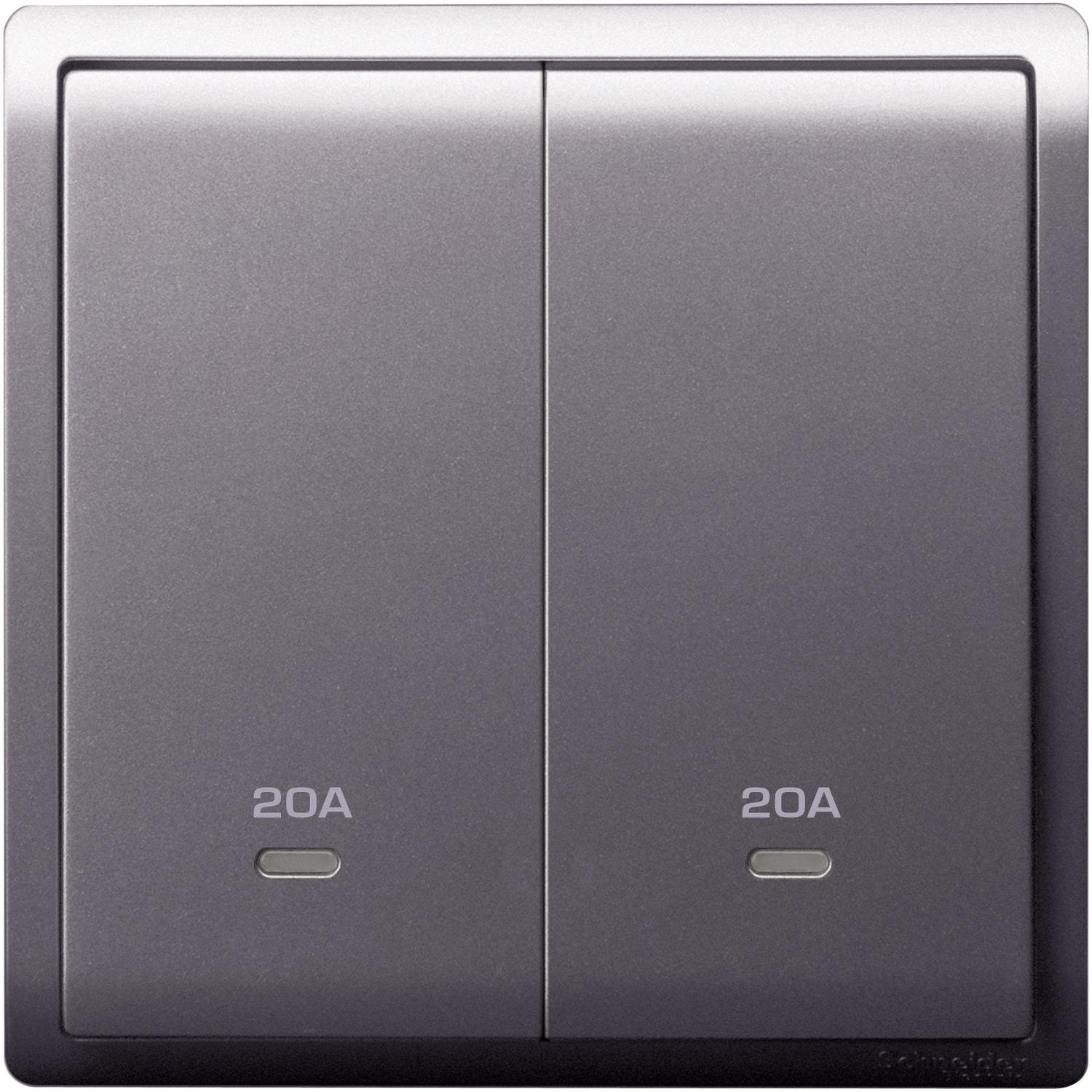 Schneider 施耐德 Pieno 丰尚 20A 兩位雙極開關掣連指示燈(薰衣草銀)E8232D20N_LS