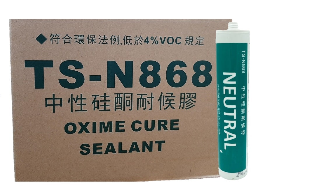 N868 中性硅酮耐候膠 TS-N868 透明色(產品與包裝盒)