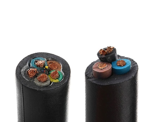 JACO 積高 XMRCB3075 黑色橡膠軟線 7.0mm(橫截面細節)