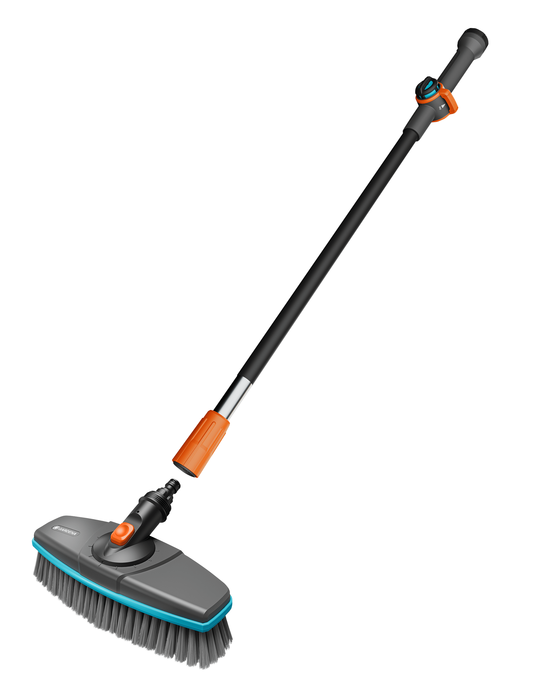 GARDENA 18826-20 Cleansystem 90 厘米軟毛長柄清洗套裝斜角產品圖