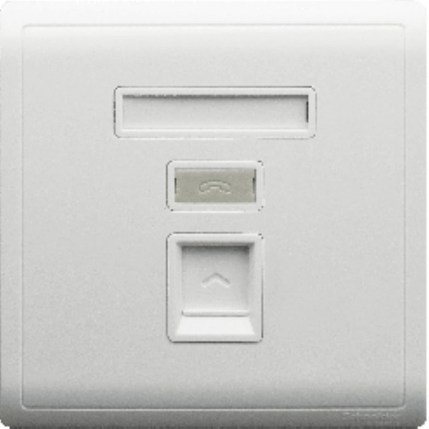 Schneider 施耐德電氣 Pieno 丰尚 單位RJ45數據插座, Keystone面板備防塵活門 (不連模塊) E8231RJS_WE(白)香港行貨