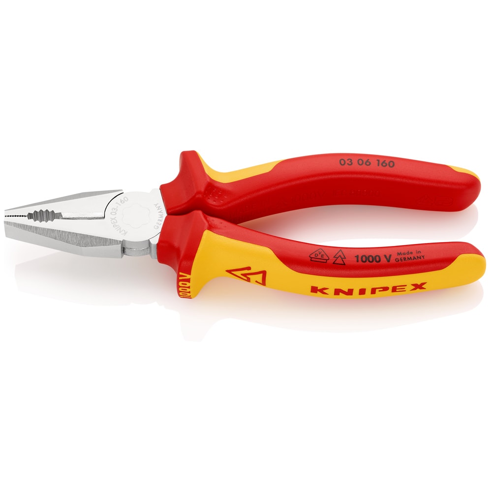 KNIPEX 絕緣柄 多用途電工鉗 160mm