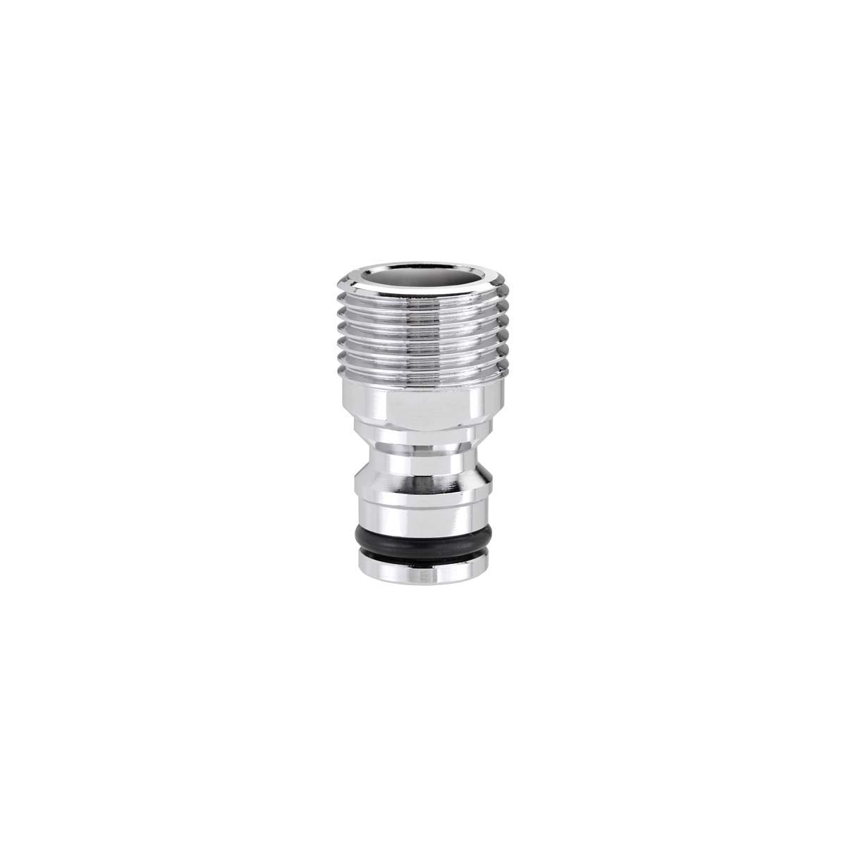 CLABER 9608 鍍鉻銅外牙接頭 1/2"(正面)