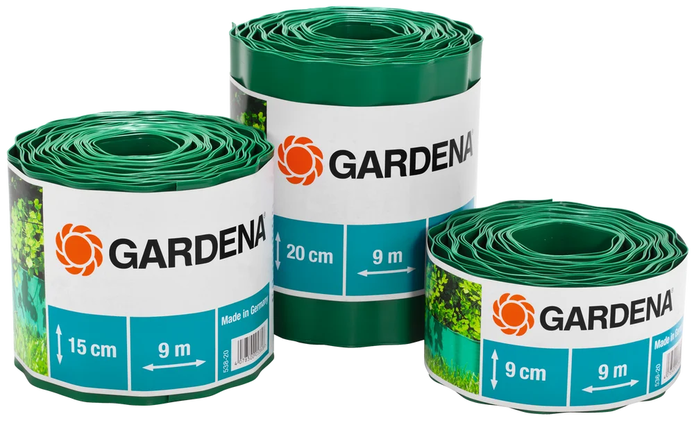 德國 GARDENA 538-20 草坪圍邊 15厘米高 x 9米 白底產品圖