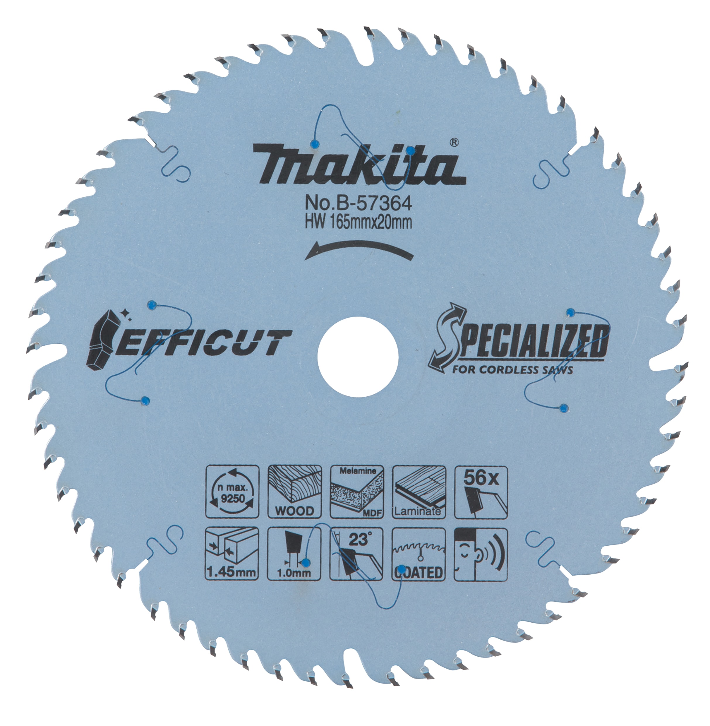 Makita B-57364 硬質合金鋸片(正面)