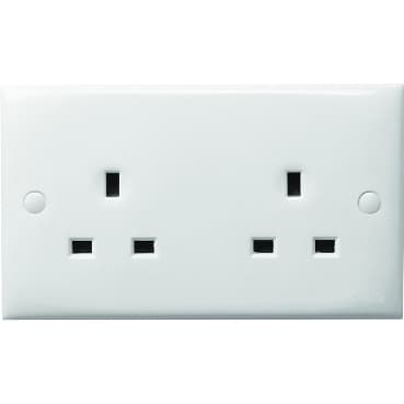 Schneider 施耐德電氣 E30 系列 S-Classic 經典系列 ET426 WE 13A 兩位連保護門插座(白色)