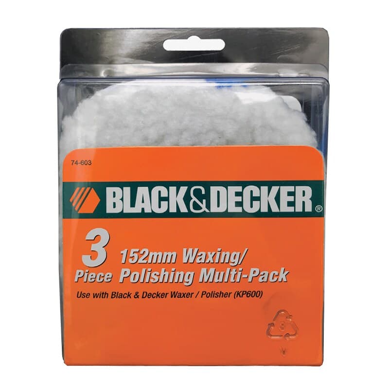 BLACK & DECKER 百得 打蠟拋光盤 (3件裝)