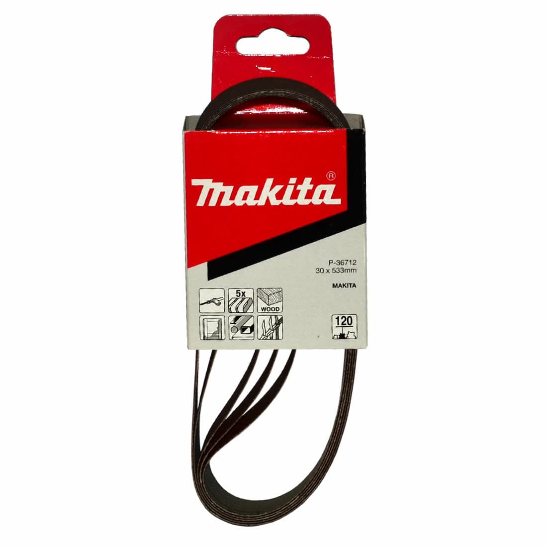 Makita 牧田 A-23896 砂帶30X533 AA120 (10條)