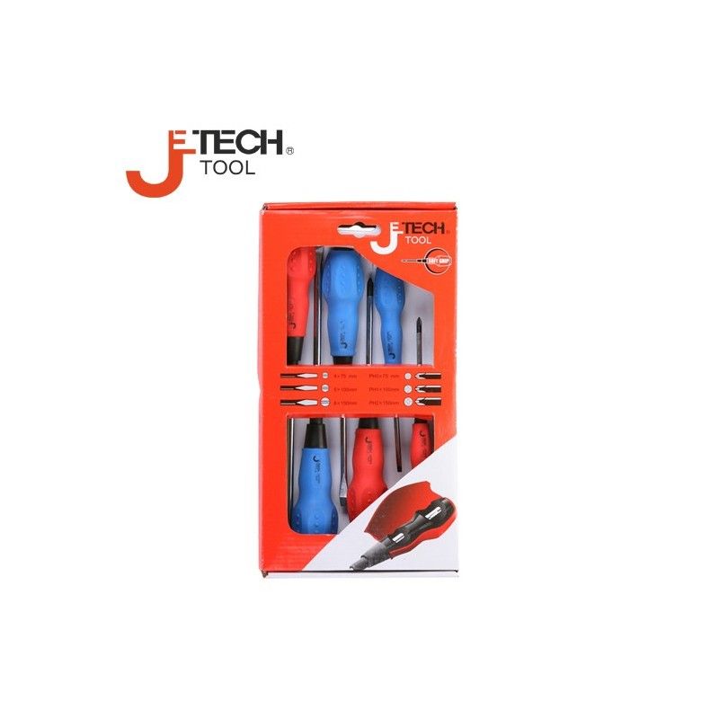 JETECH 00SS6 螺絲批套裝 (6枝裝)